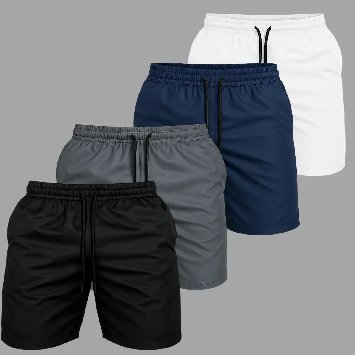 Kit de bermudas masculinas em cores variadas — fotografia fornecida para a vitrine